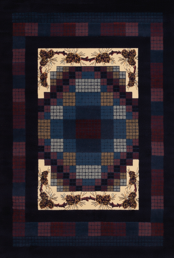 United Weavers Manhattan Gingham Pine Navy Accent Rug 1'10